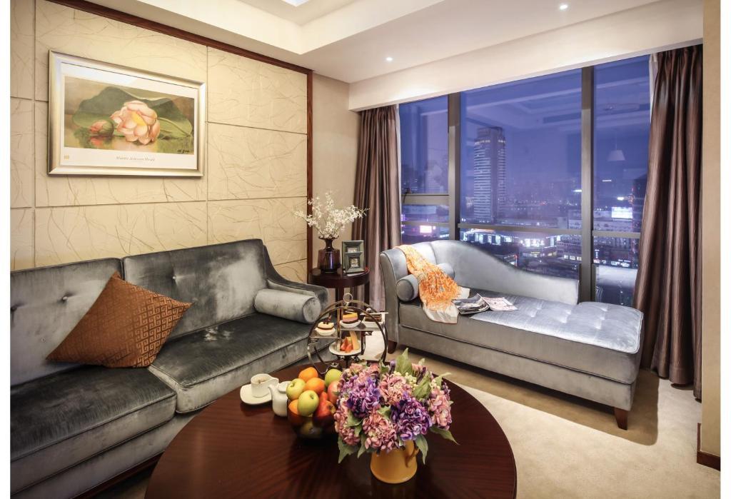 Yousu Hotel & Apartment Tianyi Square Yinyi Global Center Apartment Ningbo Ruang foto